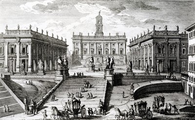 Piazza del Campidoglio door Giuseppe Vasi